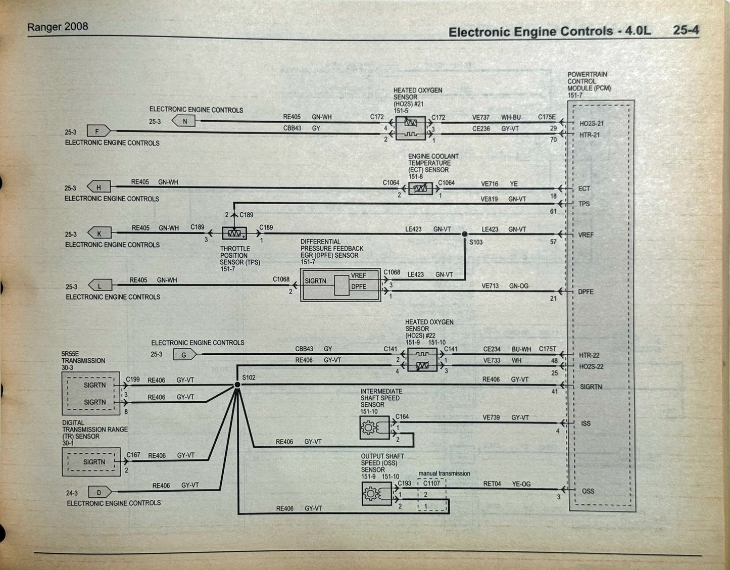 NEW NOS Ford factory service manual:2008 Ranger Wiring Diagrams
