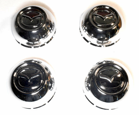 Set of 4 chrome center caps for 1998-2003 Mazda B-series trucks F87A-1A108-FB