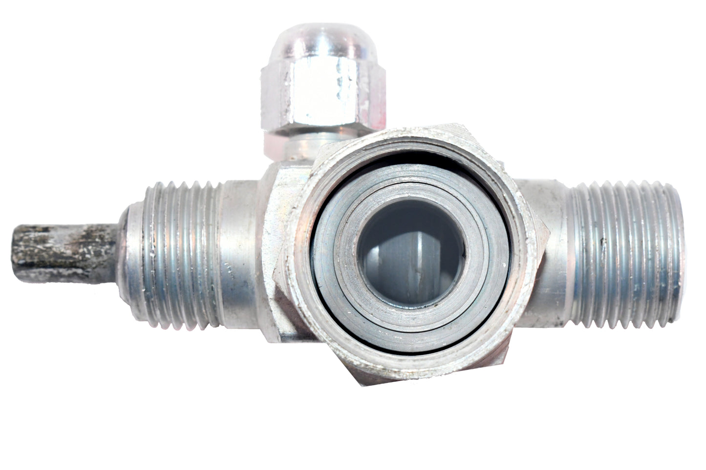 NEW A/C Compressor fitting Rotolock #10 w/back seat valve & side service port