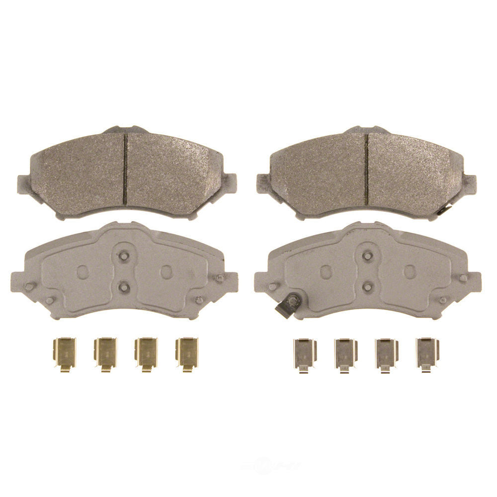 New set of Wagner ThermoQuiet semi metallic rear disk brake pads for 2005-2008 Ford F-350 Super Duty, Lobo MX1067