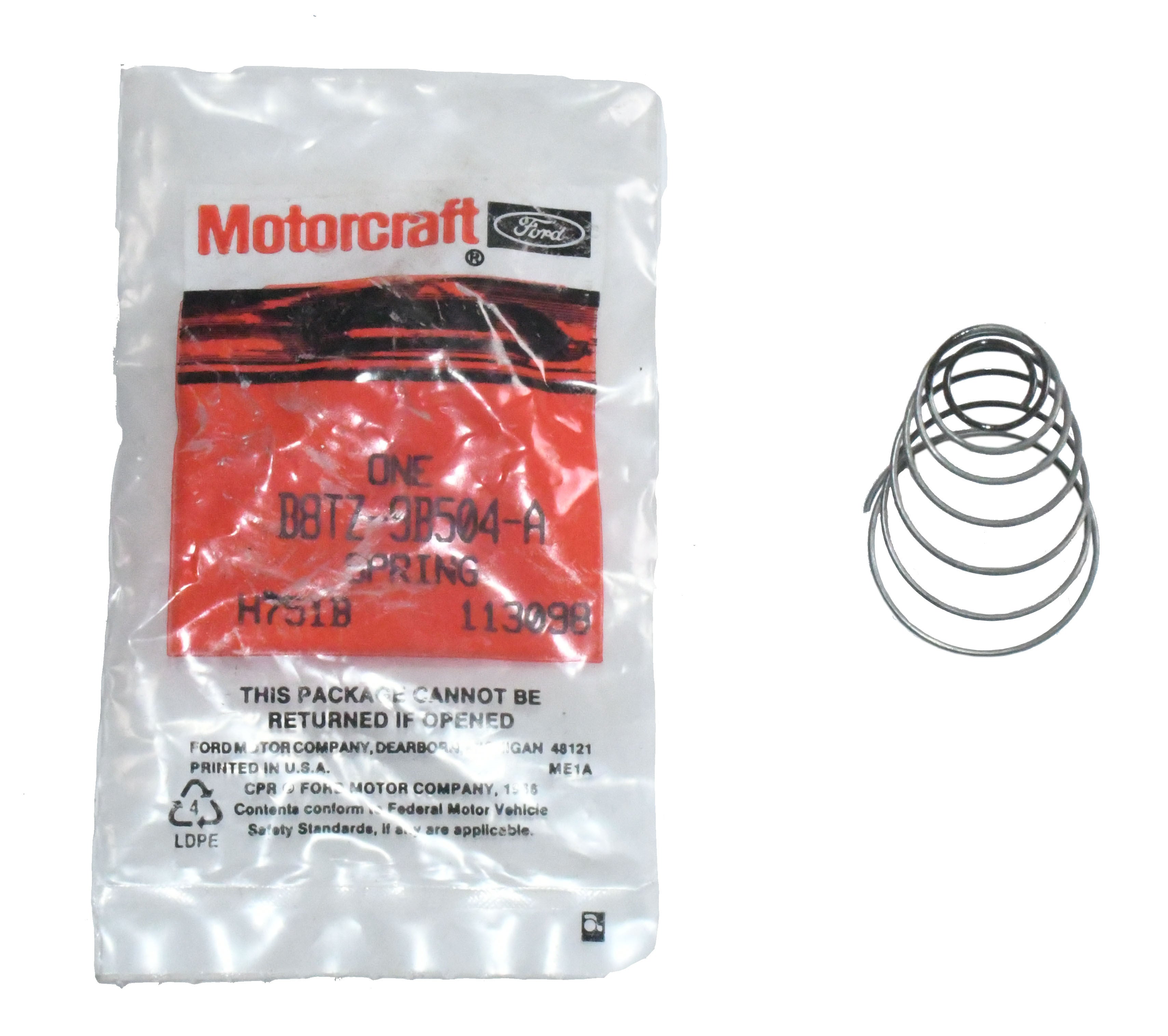 New carburetor spring for Ford B8TZ-9B04-A