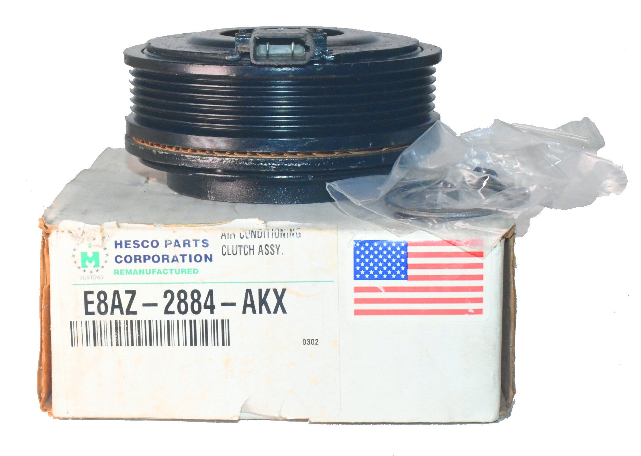 Remanufactured A/C compressor clutch assembly for 1988 Ford A body full size cars from Hesco E8AZ-2884-AKX
