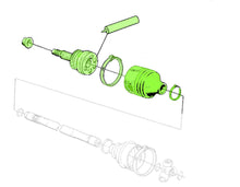 New outer CV joint kit for 1993-1998 SAAB 900 Mk II & 1998-2002 9-3 from GKN 302459